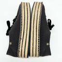 DKNY  Womens 9.5 Adrian Platform Canvas Espadrille Sneaker Black Gold Preppy Photo 5