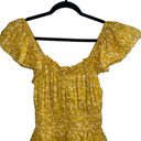 Cleobella NEW NWT  Dita Tiered Ruffle Midi Dress In Cassia Golden Yellow Floral Photo 6