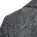 American Vintage Vintage Evan Picone Brown Blue Black Paisley Retro Blazer Coat M Photo 6