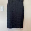 J.Crew  | NWT Scoop Neck Resume Linen Blend Sleeveless Midi Sheath Dress Black 8 Photo 6