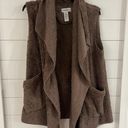 Moda le  brown fuzzy vest Photo 0