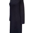 ZARA  Ribbed Knit Long Sleeve Black Midi Sweater Dress Small Photo 5