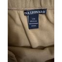 Nina Leonard  Skirt Large Light Brown Tan Midi Acrylic Pull On Waist Band Photo 2