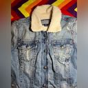 Polo Vintage  Ralph Lauren no 67 distressed denim jean jacket Sherpa size M EC Photo 5