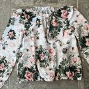 Chaser  Floral Ruffle Neck Pocket Shirred Blouse, Size M New w/Tag Photo 4