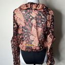 ZARA  Black and Orange Paisley Bodysuit Photo 6