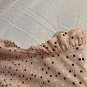 Adrianna Papell - peach colored top with black & white polka dots- size Large Photo 3