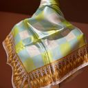 Beautiful Vintage Silk Scarf. Green Photo 4