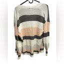 Nine West  CREAM GRAY AND PINK STRIPED CARDIGAN Photo 1