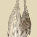 Big Buddha  awesome bag! Cream and brown chevron design with fringe and sparkle Photo 3