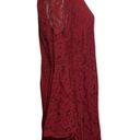 Isaac Mizrahi  LIVE! Burgundy Macrame Lace Sheath Dress Bell Sleeves Size 6 Photo 1