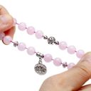 Rose Quartz 3 piece chakra bracelet heal crystals Photo 2