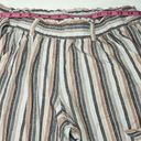 Rewind Linen blend striped pants front tie stretchy bunched waist size medium Photo 4