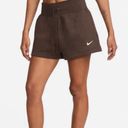 Nike Brand New  Sports Wear Phoenix Fleece High Waisted Loose Shorts 1X Brown NWT Photo 1