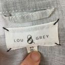 Lou & grey  Dove Gray Buffalo Check Button Down Boyfriend Shirt Medium Photo 6