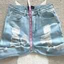 Pretty Little Thing  Kendall Light Wash Super Distressed Mom Jeans Photo 7