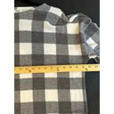 BKE  Checker Black Grey Plaid Crewneck Popover Pullover Sweatshirt Size Large Photo 5