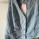 Sigrid Olsen Light Wash Denim Vest  Photo 2