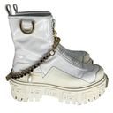 Dolce & Gabbana  Calfskin Patent Leather Ankle Boots With Bejeweled Chain Photo 5