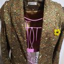 Lee Jaime  Floral Lace Ruched Sleeve Blazer Size S Photo 87