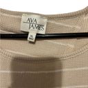 Ava James  striped open back long sleeve shirt size xl Photo 2