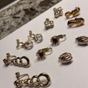 Monet Lot Of 6 Vintage Clip-on Screw On Costume Earrings Gold Tone 1 Signed  Photo 10