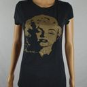 Marilyn Monroe Ejel  Black Gold Graphic Short Sleeve T Shirt Tee Fitted XL Photo 0