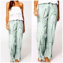 Young Fabulous and Broke , New, Green Tie Front Eyelet Geneva Beach Pants Medium Photo 1