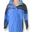 Columbia  Bugaboo Fleece Interchange Jacket Blue Black Zip Front Outdoors Medium Photo 1