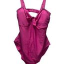 Old Navy NWT  Tie-Front Keyhole Bandeau-Style One-Piece Swimsuit Pink XXL Photo 0