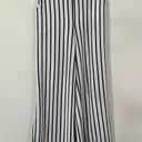 HYFVE  White Black Striped High Rise Wide Leg Elastic Waistband Pants M Photo 0