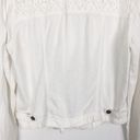 Stoosh  Linen Blend Asymmetrical Full Zip White Jacket Juniors Medium Photo 9