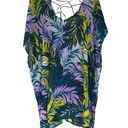 Beach Club Palisades  Tropical‎ Swim Cover Up Bamboo Semi-Sheer Textured XL/XXL Photo 0