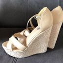 Charlotte Russe Cream Platform Wedge Sandals S9 Photo 2