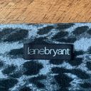 Lane Bryant  black & gray cheetah print knit faux wrap 18 pencil skirt Photo 1