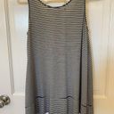 Max Studio Tank Top Womens Size Small Navy and Ivory Striped Excellent Condition Photo 3