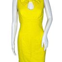 Trina Turk  Dress Womens 2 Yellow Mini Dress Bow Open Back Feminine Colorful Photo 0