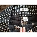 Elle  Mid Rise Black & White Check Straight Leg Cropped Pants Women's Size 2 Photo 13