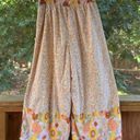 American Eagle  Women's Yellow Floral Wide Leg Pull On Pants Size XL Photo 5