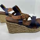 Chocolat Blu Chocolate‎ Blu natural raffia wedges Navy blue. Size 6.5 EUC. Photo 0