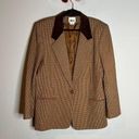 Houndstooth Vintage tan colorful  wool blend blazer Photo 0