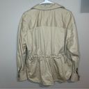 ZARA NWT  nude neutral zippered shirt with patch pockets women's size small Photo 6