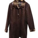 Dennis Basso DENNIS BY  CHOCOLATE BROWN FAUX SHEARLING COAT JACKET SIZE XL - NWOT Photo 0