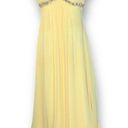 Cache Vintage  Dress Yellow Convertible Strap Jewel Open Bow Detail Back Maxi Photo 0