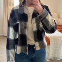 Ashley Outerwear Cropped Plaid Flannel Jacket Photo 2