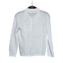 ZARA Knit Pointelle White Eyelet Long Sleeve Polo Top Women’s Medium NWT Photo 4