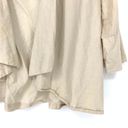 James Perse  Top Women's Size 3 US L Standard Draped Open Front Shirt Solid Tan Photo 4