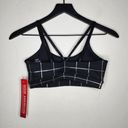 Good American  Double Strap Foil Graphic Plaid Stripe Sports Bra, 3 Photo 2