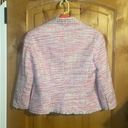 Sigrid Olsen 4-Pocket Pink Tweed Knit Multi Polka Dot Blazer Barbie Core EUC 2P Photo 1