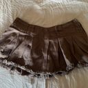 Edikted Brown Pleated Miniskirt Photo 0